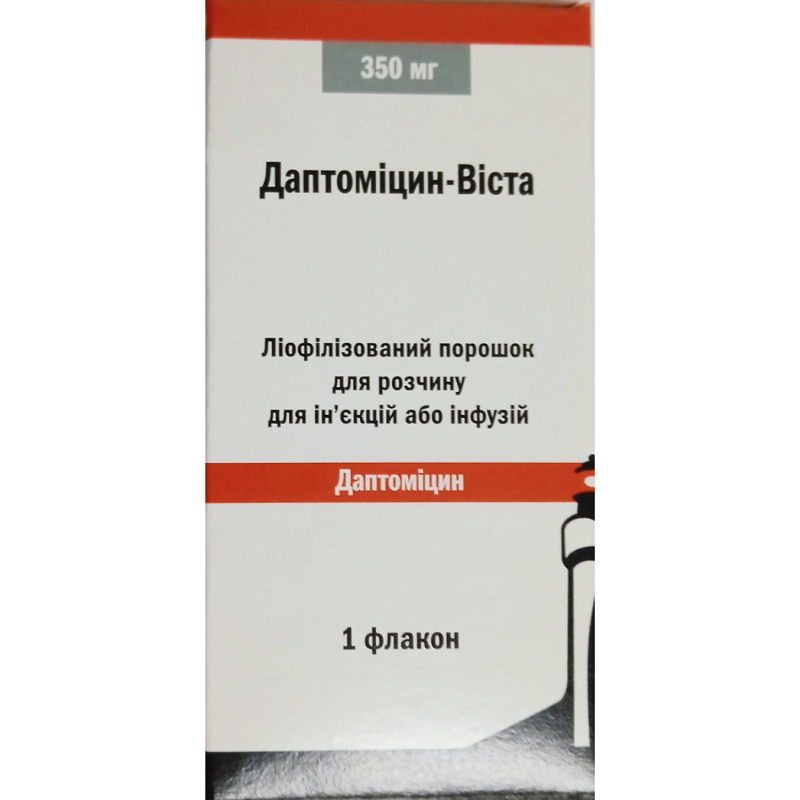 Даптоміцин-Віста ліофілізат для розчину для ін'єкцій та інфузій по 350 мг в фл